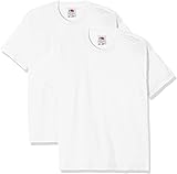 Fruit of the Loom Jungen Kids Valueweight Short Sleeve T 2 Pack T-Shirt, Weiß (Weiß Weiß), 5-6 Jahre (2er Pack)