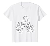 Kinder Eis Donut Und Cupcake Gestalten & Ausmalen Weiß für Kinder T-Shirt
