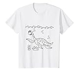 Kinder Dino Zum Selber Gestalten und Ausmalen Weiß für Kinder T-Shirt