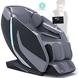 PUDO 4D Massagesessel Massagestuhl Ganzkörpermassage: Massagesessel mit Wärmefunktion Massage Stuhl Massage Chair - Schwarzgrau