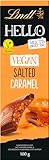 Lindt Schokolade HELLO Tafel Vegan Salted Caramel | 100 g Tafel | Vegan mit Kakao, Mandelmark, Karamellzucker und einem Hauch von Salz | Schokoladengeschenk