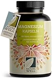 Magnesium Kapseln 365x - 668mg Magnesium-Oxid, davon 400mg Magnesium pro Kapsel - sehr hoher Magnesium-Gehalt (60%) - Laborgeprüft mit Zertifikat - 100% vegan - Vorrat für ein volles Jahr