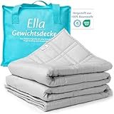 Ella Gewichtsdecke 135x200 7kg - Anti Stress Therapiedecke - Schwere Decke aus 100% Baumwolle - Bettdecke für tiefen Schlaf und bessere Erholung – Weighted Blanket - Für Männer & Frauen von 55-85kg