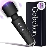 Gobeken Vibrator Vibration für frauen, Dildo mit 10 Vibrationsintensitäten, Sex spielzeug für die frau paare 20 Vibrationsfrequenzen, Vibratorensets für frauen klitoris Massagestab, Massage Schwarz