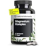 Magnesium Komplex - Premium: Aus 5 hochwertigen Verbindungen - 400mg elementares Magnesium pro Tagesdosis - Laborgeprüft, vegan, hochdosiert