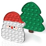 HOUT® 2PCS Weihnachten Pop Fidget Toy Set - Bubble Popit Anti Stress Spielzeug - Christmas Figetttoys Autismus braucht druckentlastendes Poppets Spielzeug - Plopper Spielzeug unter 10 Euro