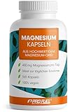 Magnesium Kapseln 365x (1 Jahr) - 668mg Magnesium-Oxid, davon 400mg Magnesium pro Kapsel - sehr hoher Magnesium-Gehalt (60%) - Magnesium optimal hochdosiert - Laborgeprüft mit Zertifikat - 100% vegan