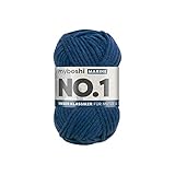 myboshi No.1 Wolle zum Häkeln und Stricken, Schnellstrickgarn, langlebige Mützenwolle, Strickwolle, Häkelwolle, mulesing-frei, 50g, Ll 55m Blau (Marine) 1 Knäuel