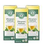 LEBENSBAUM 3 x Zitronenmelisse Bio-Kräuterteemischung, Bio Tee Set Zitronenmelisse, 3er Set, Klosterklassiker mit Zitronengras, 100% Zitronenmelisse & Zitronengras, 3 x 30 g, 3 x 20 Teebeutel