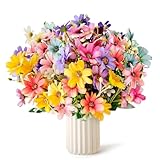 YMIFEEY 6 Bündel Kunstblumen wie Echt Künstliche Blumen Blumenstrauß UV-beständige Seidenblumen Fake Blumen Balkonpflanzen Artificial Flowers für Zimmer Tisch Balkon Garten Draußen (Wildblume)