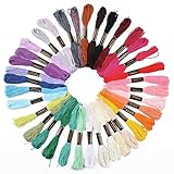 36 Farben Stickgarn Set je 8 Meter,Knüpfgarn,Faden für Armbänder,Embroidery Floss Thread,Perlgarn Für Freundschaftsbänder,Wolle für Armbänder,Bänder Zum Flechten,Bänder Zum Knüpfen