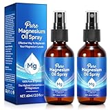 Magnesium-Spray 60 ml 2 Pack; Fuß-Magnesium-Spray, Ergänzungs-Magnesium für den Körper; Schlaf-Magnesium-Spray; Reines Magnesium-Öl-Spray, glutenfrei - 2.02 fl oz