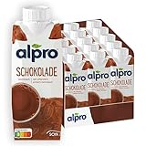 Alpro Sojadrink mit Schokoladengeschmack – Pflanzlicher Drink – Vegan, laktosefrei und glutenfrei – UHT – 15 x 250 ml – 15er Pack