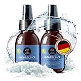 Ultra Pur MagnesiumÖl Spray 2x100ml - 100% Natürlich Reines Zechstein Öl von Organic Magnesium | Perfekt für Sport & Muskel entspannung | Flüssig MagnesiumChlorid Oil Konzentrat