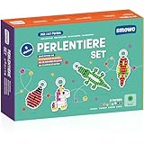 Smowo® Perlentiere Bastelset mit Perlen für 9 Schlüsselanhänger Tiere – Bastelbox für Kinder zum Basteln und Fädeln