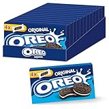 OREO Original 12 x 176g, Knuspriger Kakao Doppelkeks gefüllt mit Crème-Füllung