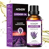 AESHORY Lavendelöl 50ml 100% Rein Natürlich Lavendelöl Ätherische Öle Lavendel Duftöl für Diffuser, Aromatherapie, Massage, Schlafhilfe, Naturkosmetik