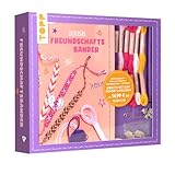 Kreativ-Set Zuckersüße Freundschaftsbänder. Mit Anleitungsbuch und Material: Anleitungsbuch, Knüpfgarn in 5 Farben (100% Baumwolle), Bändchenhalter, Anhänger in Herzform