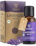 Heldengrün® BIO Lavendelöl [100% NATURREIN] - Der Echte Lavendel - Lavandula Angustifolia - Ätherisches Öl Bio - Duftöl Lavendel für Aromatherapie - 30 ml