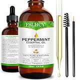 Pfefferminzöl Ätherisches Öl 120ml, 100% Reines Natürliches Minzöl, Peppermint oil für Haar, Diffusor, Massage, Körperpflege, Aromatherapie