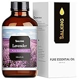 SALKING Lavendelöl 120ml, 100% Reine Natürliche Lavendel ätherisches öl für Aroma Diffuser, Aromatherapie Duftöl für Duftlampen Luftbefeuchter, Massage, Seife, Kerzenherstellung, Geschenke für Frauen