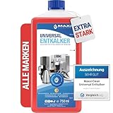 Maxxi Clean | 1x 750 ml Universal Entkalker Konzentrat für Kaffeemaschinen & Kaffeevollautomaten aller Typen | für 6 Entkalkungsvorgänge | universelle Gerätereinigung gegen Kalk und Verschmutzungen