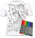 Splat Planet Einhornstern T-shirt Magisches T-shirt Zum Ausmalen Mit 10 Ungiftigen, Waschbaren Zauberstiften – Färben Sie Ihr T-shirt, Färben Und Waschen Sie Es Weg Und Wieder Ein (7-8 Years)