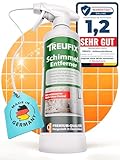 Treufix - Schimmelentferner [Verbesserte Aktiv-Chlor-Formel] Schimmelspray für Wand, Bad, Silikonfugen, Tapete u.v.m. gegen hartnäckigen Schimmel, Stockflecken & Schimmelpilz - Made in DE