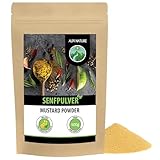 Senfpulver (500g), Senfmehl 100% naturrein aus Senfkörnern, Senfsaat schonend getrocknet und gemahlen, natürlich ohne Zusätze, vegan