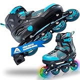 Apollo Champion, größenverstellbare Inliner für Jungs und Mädchen ab Größe 31, für Damen und Herren bis Größe 42, hochwertige Inline Skates für Kinder und Erwachsene mit LED Rollen