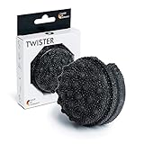 BLACKROLL® TWISTER (7 x 5 cm), Massageball zur Behandlung verklebter Faszien, ergonomisches Faszien-Massagegerät mit Noppen, Faszienball für punktuelle Tiefenstimulation, Made in Germany, Schwarz