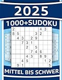 1000+ Sudoku Rätsel für Erwachsene: Mittel bis Schwer Sudoku Block mit Lösungen und Hinweisen als Hilfe | Rätsel Buch mit 504 Mittelschwere und 504 schwere Sudoku-Rätsel