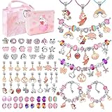 WEVOL Mädchen Geschenke 5-13 Jahre Schmuck Basteln Mädchen Armbänder Selber Machen Kinder Geschenke für Mädchen Bastelset Spielzeug Geburtstag Weihnachten Mädchen Geschenke 5 6 7 8 9 10 11 12 13 Jahre